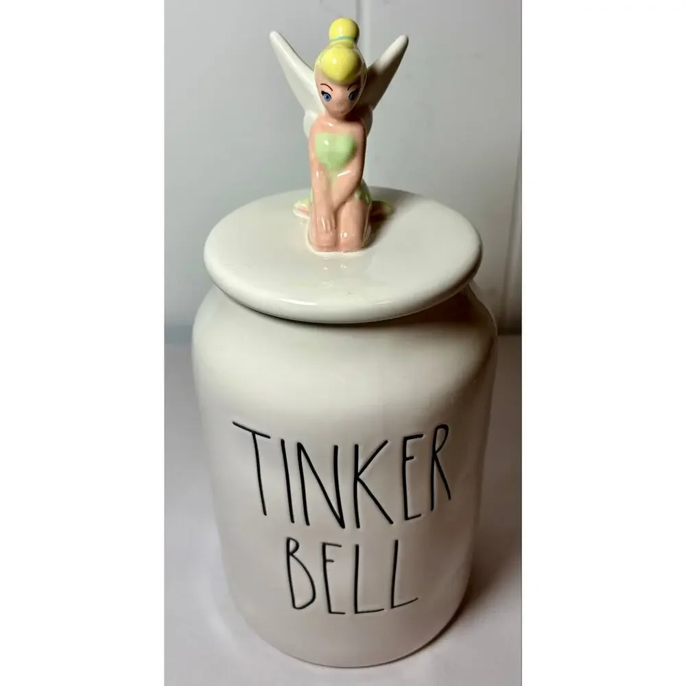 Rae Dunn Disney “TINKER BELL” Baby Canister Tinker Bell Fairy Topper